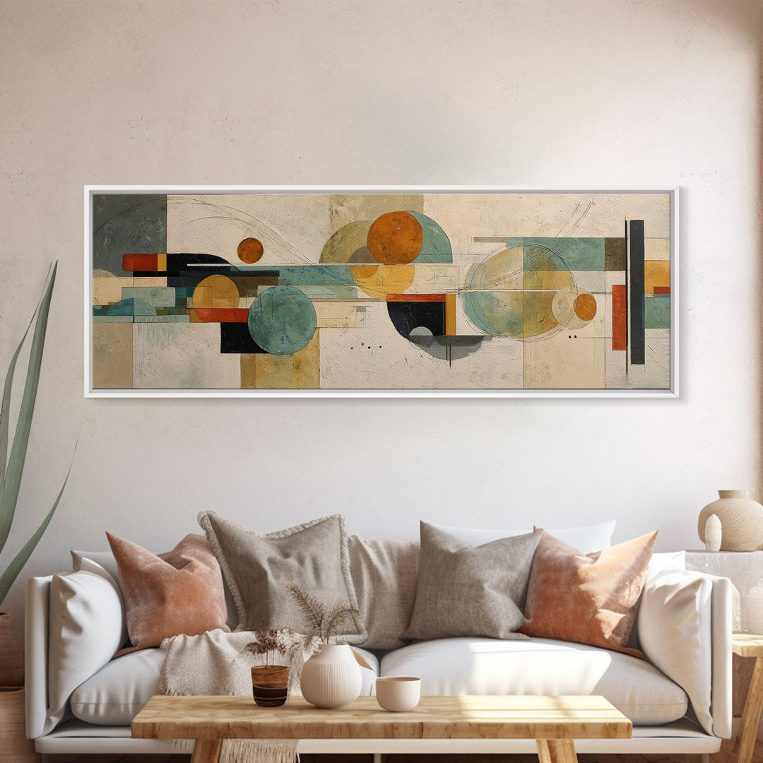 Statement Abstract with Bold Layered Brushwork Canvas Print, Wall Art, Abstract Wall Art, Living Room Decor, Abstract Art, WAL-3x1-41
