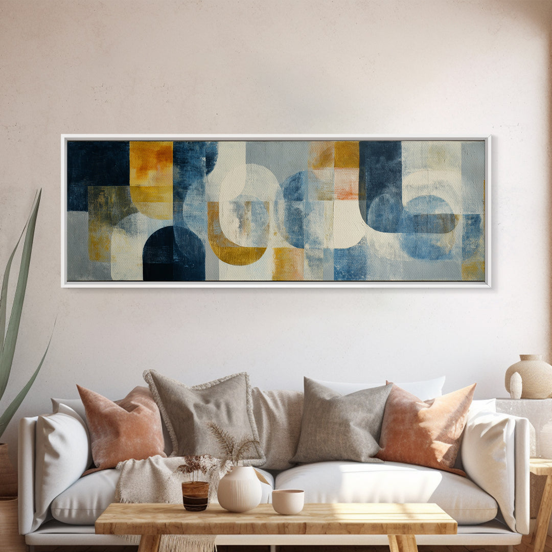 Luxury Neutral Plaster Texture Abstract Framed Canvas Print, Wall Art, Wall Art for Mom, Living Room Decor, Abstract Art, WAL-3x1-79