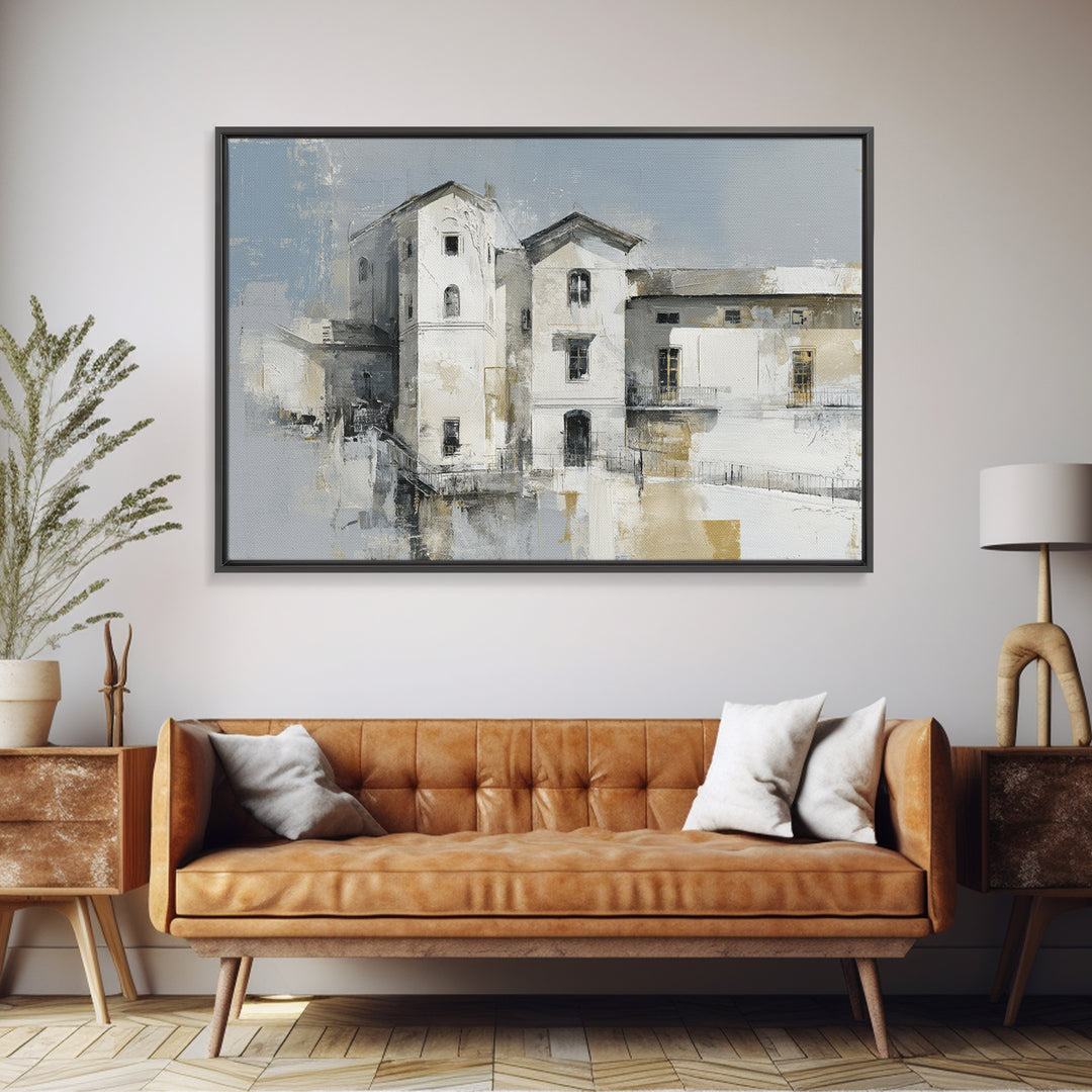 Black and White Architectural Study Canvas Print, Wall Art, Canvas Wall Art, Living Room Decor, Fine Art, Statement Artwork, WAL-3x2-12