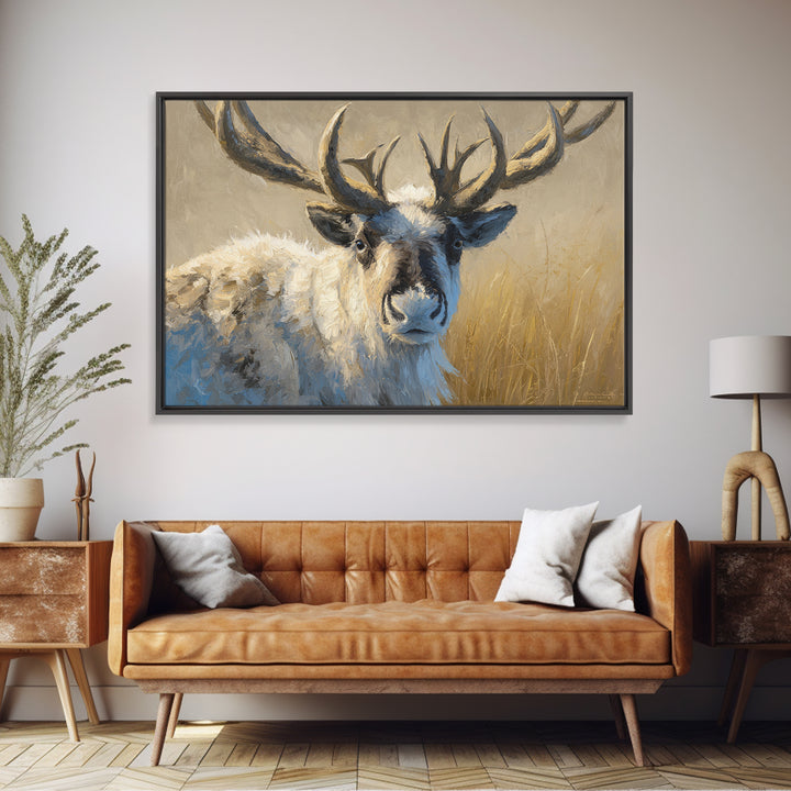 Whimsical Animal Portrait Framed Canvas Print, Wall Art, Gallery Decor, Living Room Decor, Fine Art, Home Decor, WAL-3x2-27