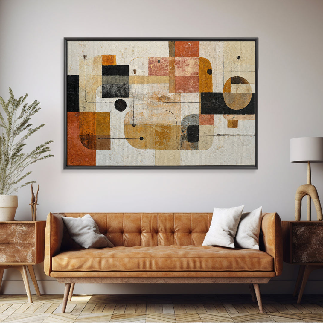 Statement Abstract with Bold Layered Brushwork Canvas Print, Wall Art, Modern Decor, Living Room Decor, Abstract Art, WAL-3x2-29