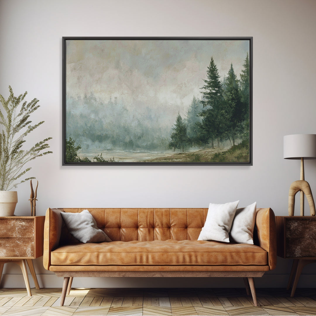 Moody Forest Landscape Canvas Print, Wall Art, Wall Hanging, Living Room Decor, Fine Art, Gallery Decor, Neutral Decor, WAL-3x2-38