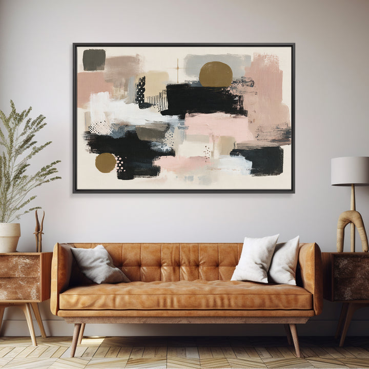 Statement Abstract with Bold Layered Brushwork Canvas Print, Wall Art, Modern Decor, Living Room Decor, Abstract Art, WAL-3x2-53