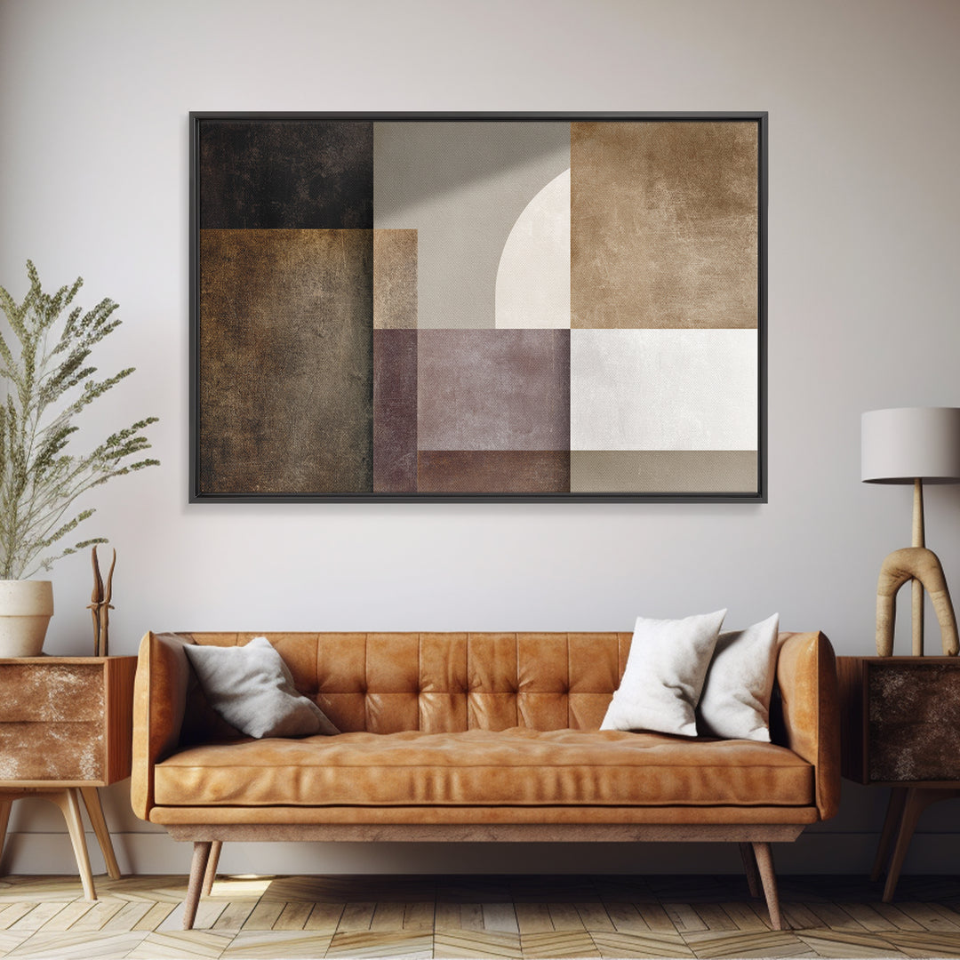 Modern Geometric Composition for Living Spaces Canvas Print, Wall Art, Room Decor, Living Room Decor, Abstract Art, WAL-3x2-56