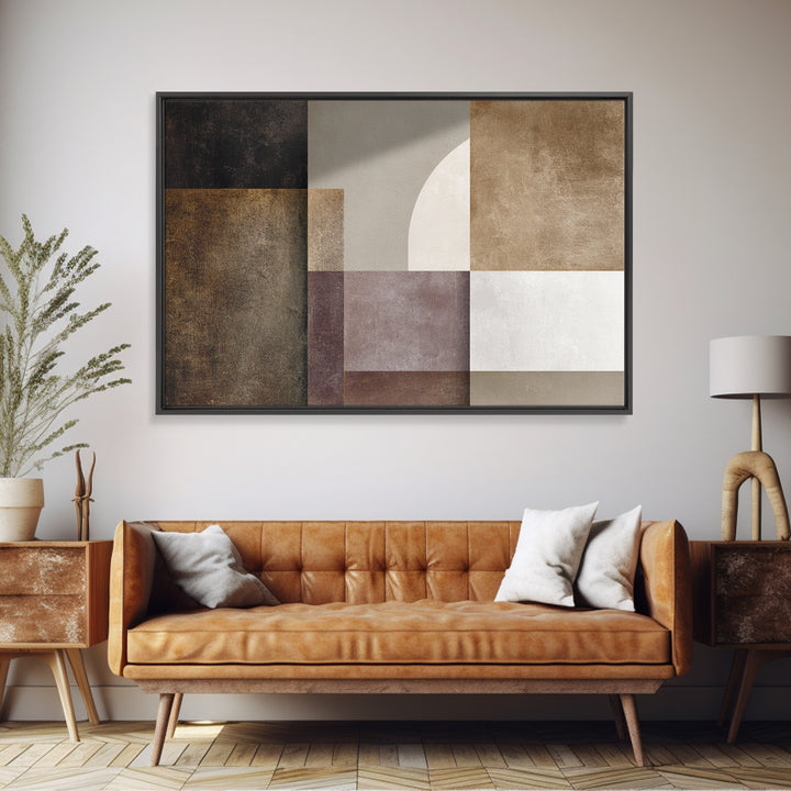 Modern Geometric Composition for Living Spaces Canvas Print, Wall Art, Room Decor, Living Room Decor, Abstract Art, WAL-3x2-56