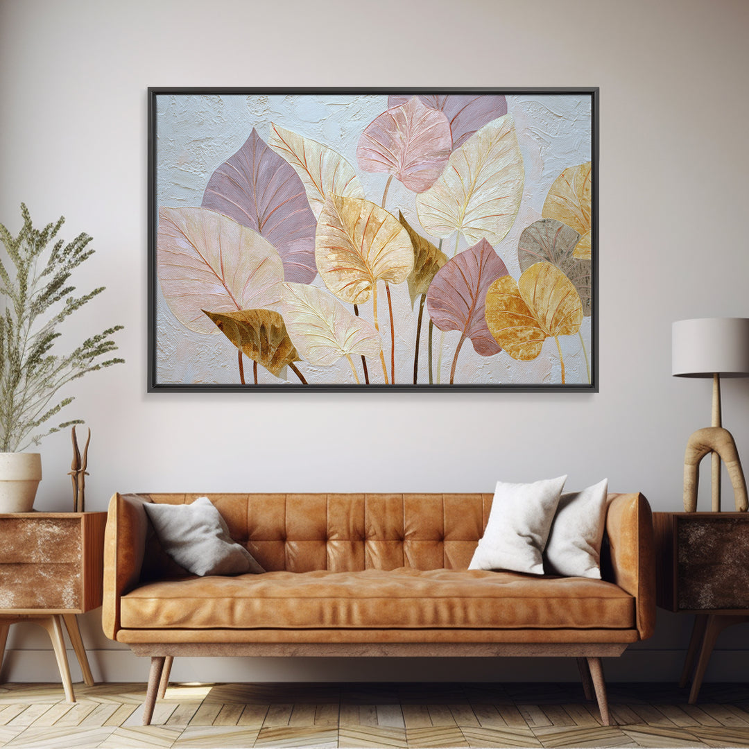 Large Botanical Print Framed Canvas Print, Wall Art, Large Wall Art, Living Room Decor, Fine Art, Abstract Wall Art, WAL-3x2-6