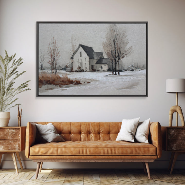 Black and White Architectural Study Framed Canvas Print, Wall Art, Textured Painting, Living Room Decor, Fine Art, WAL-3x2-60