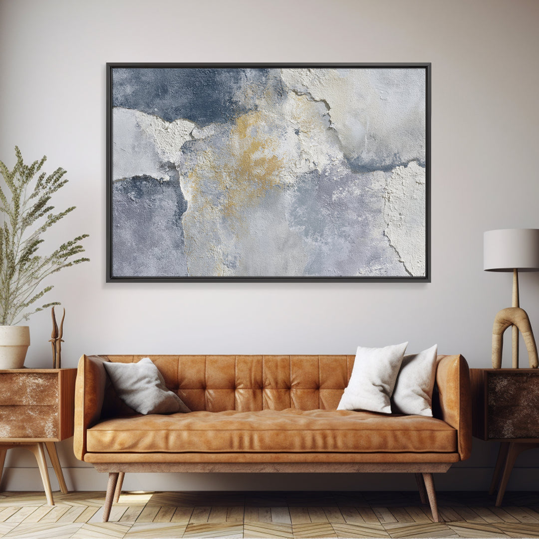 Luxury Neutral Plaster Texture Abstract Canvas Print, Wall Art, Wall Hangings, Living Room Decor, Abstract Art, WAL-3x2-67