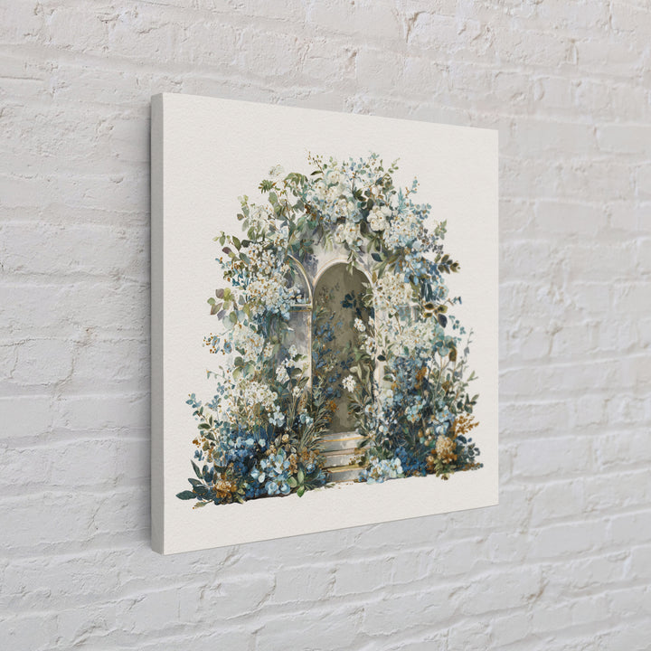 Romantic Garden Arch Covered Framed Canvas Print, Wedding Art, Beach Wedding, Living Room Decor, Romance, Modern Decor, WED-1x1-58