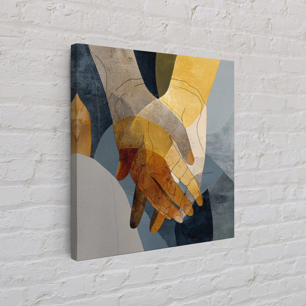 Hands Nearly Touching Framed Canvas Print, Wedding Art, Luxury Decor, Living Room Decor, Fine Art, Romance, Wedding Sign, WED-1x1-88