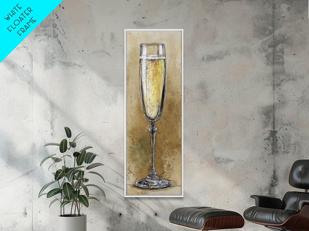 Champagne Glasses with Delicate Sparkle Canvas Print, Wedding Art, Beach Wedding, Living Room Decor, Fine Art, Romance, WED-1x3-42