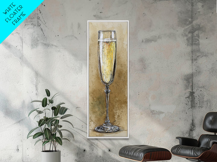 Champagne Glasses with Delicate Sparkle Canvas Print, Wedding Art, Beach Wedding, Living Room Decor, Fine Art, Romance, WED-1x3-42