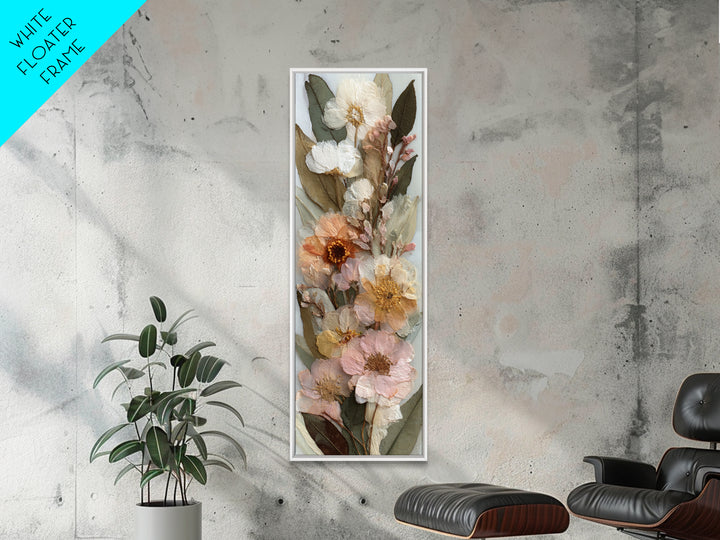 Pressed Flowers from a Wedding Bouquet Canvas Print, Wedding Art, Fine Art Print, Living Room Decor, Oil Painting, Romance, WED-1x3-44