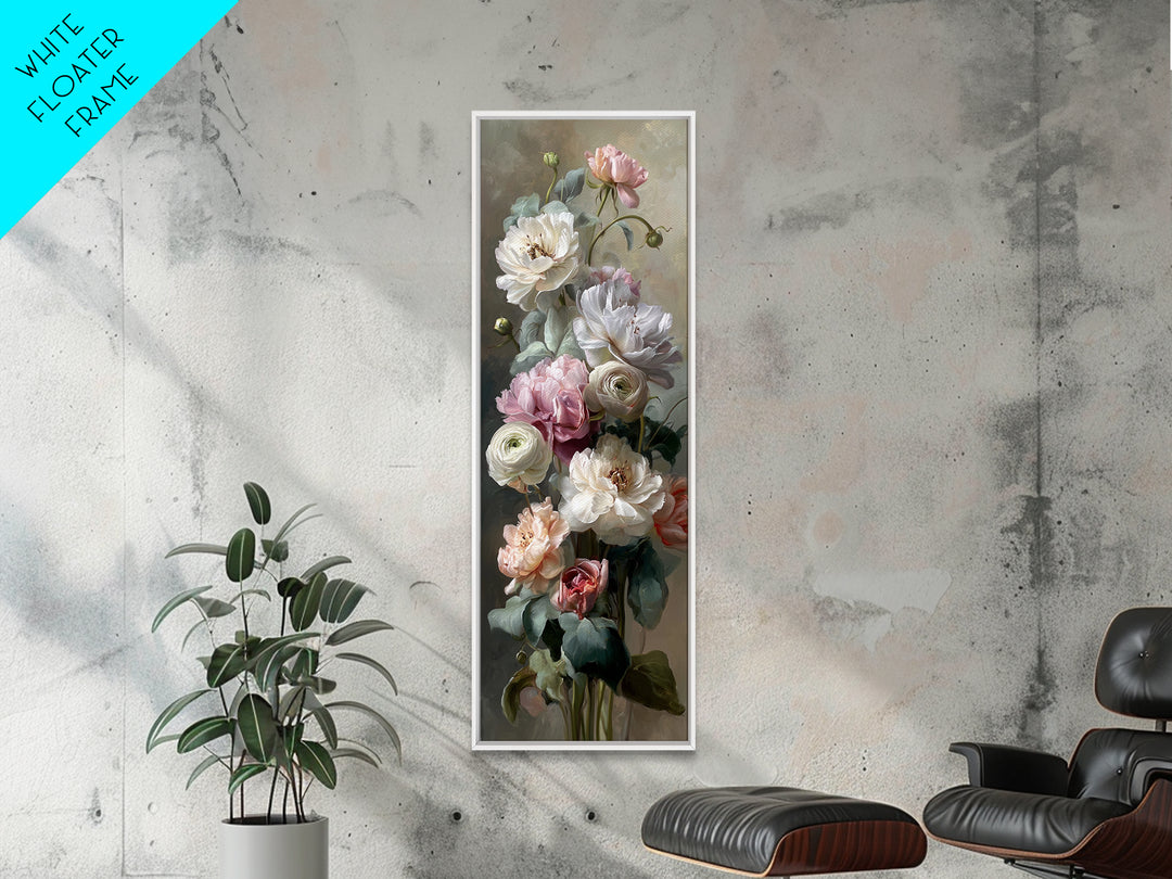 Peony and Ranunculus Bouquet Canvas Print, Wedding Art, Contemporary Art, Living Room Decor, Fine Art, Romance, Custom Art, WED-1x3-56