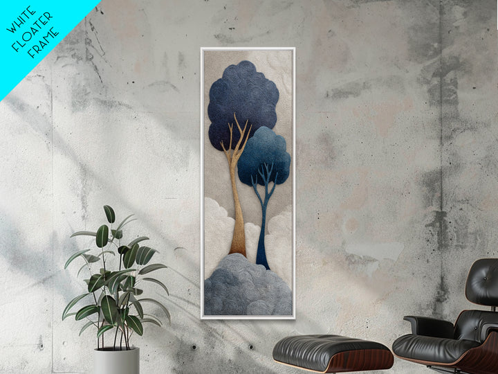Two Intertwined Trees as Symbolic Artwork Framed Canvas Print, Wedding Art, Wedding Sign, Living Room Decor, Fine Art, Romance, WED-1x3-83