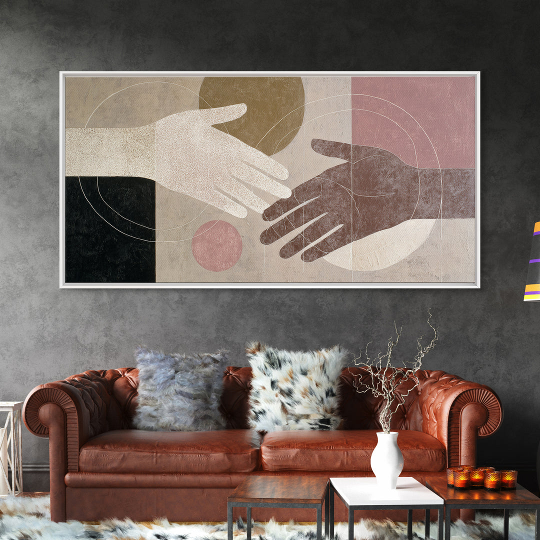 Hands Nearly Touching Canvas Print, Wedding Art, Contemporary Art, Living Room Decor, Abstract Art, Romance, Custom Art, WED-2x1-36