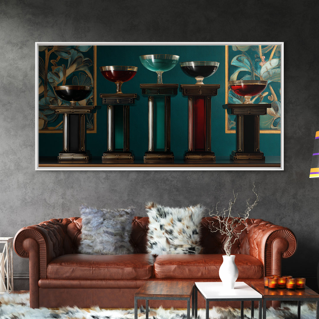 Champagne Coupe Tower Canvas Print, Wedding Art, Custom Portrait, Living Room Decor, Fine Art, Romance, Wedding Decoration, WED-2x1-89