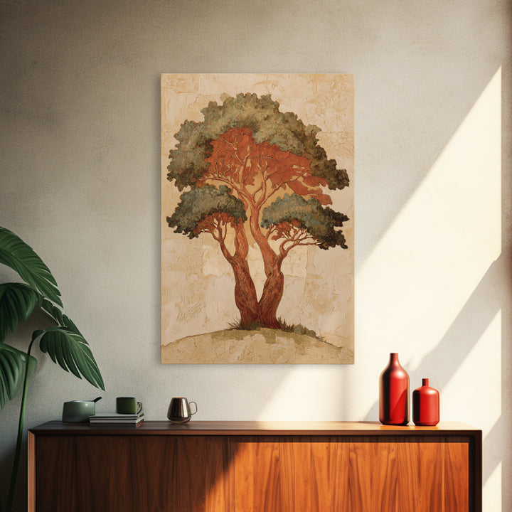 Two Intertwined Trees as Symbolic Artwork Canvas Print, Wedding Art, Custom Wedding Gift, Living Room Decor, Fine Art, Romance, WED-2x3-7