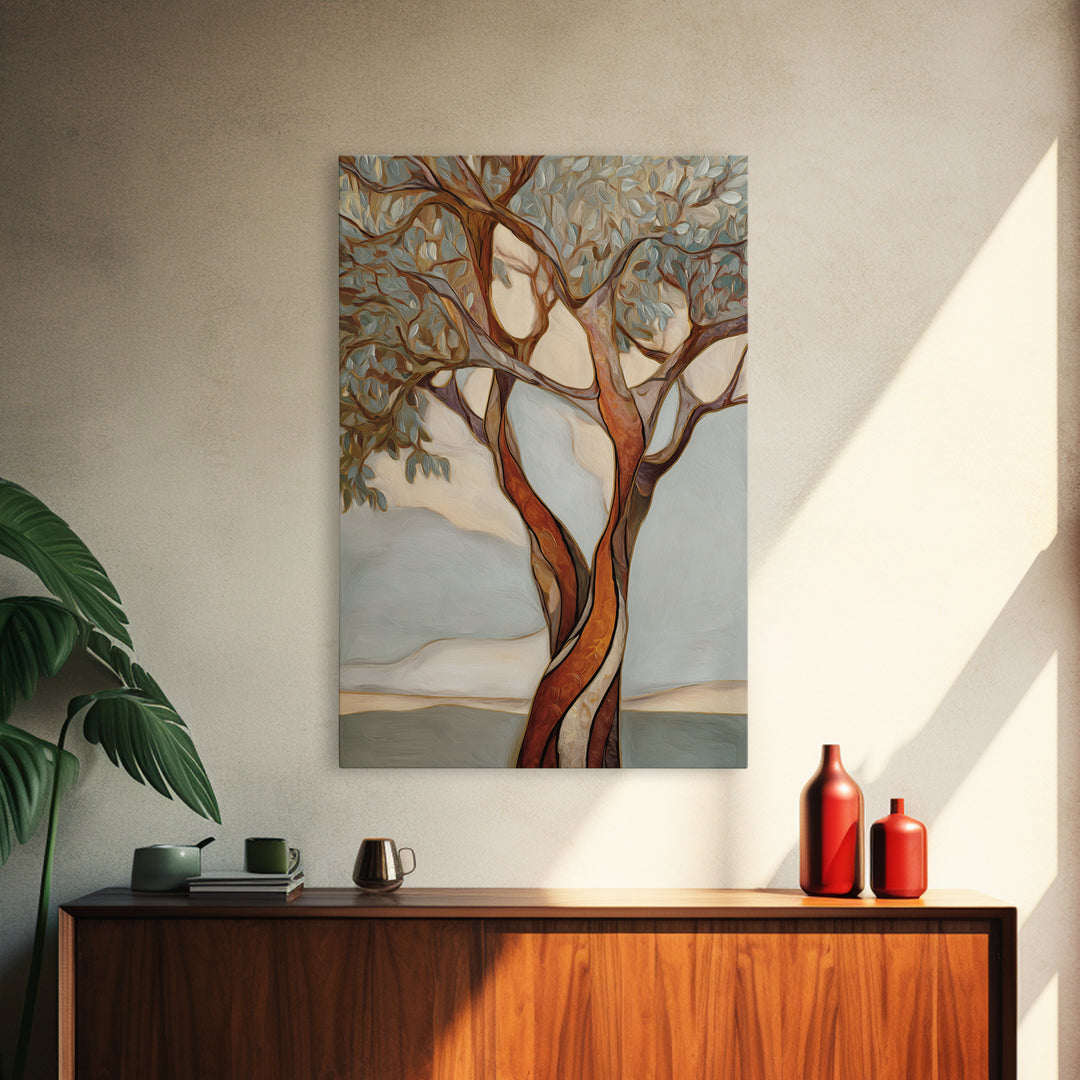 Two Intertwined Trees as Symbolic Artwork Canvas Print, Wedding Art, Fine Art Print, Living Room Decor, Fine Art, Romance, WED-2x3-79