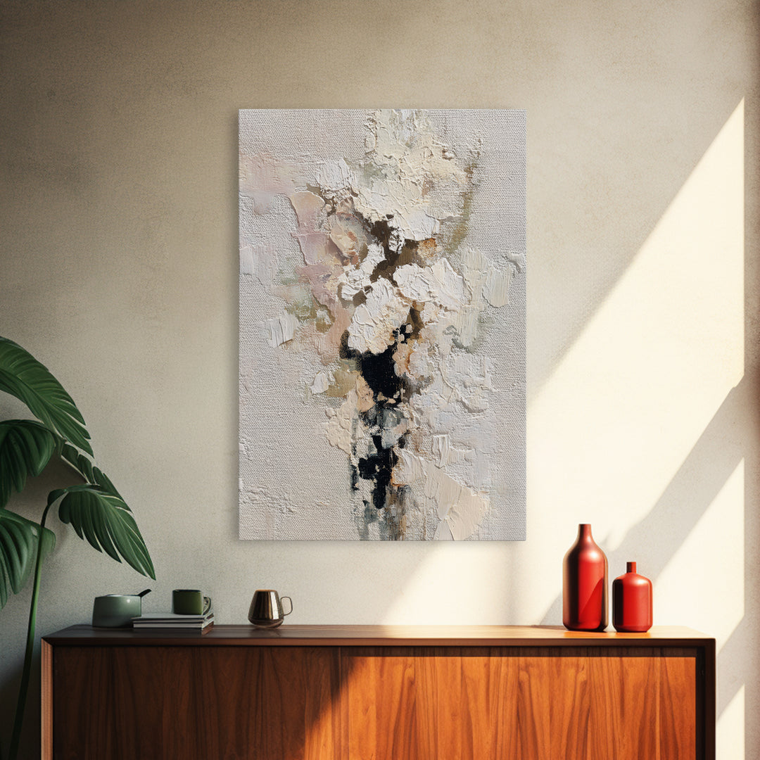 Bridal Veil Texture Abstract Framed Canvas Print, Wedding Art, Custom Portrait, Living Room Decor, Fine Art, Romance, WED-2x3-87
