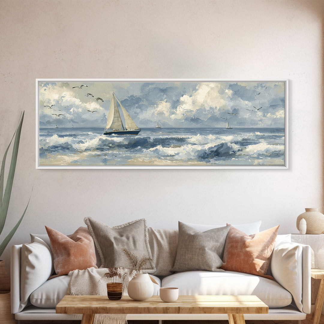 Honeymoon Coastal Sunset Framed Canvas Print, Wedding Art, Wedding Table Decor, Living Room Decor, Fine Art, Romance, WED-3x1-57