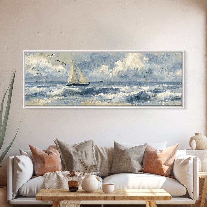 Honeymoon Coastal Sunset Framed Canvas Print, Wedding Art, Wedding Table Decor, Living Room Decor, Fine Art, Romance, WED-3x1-57
