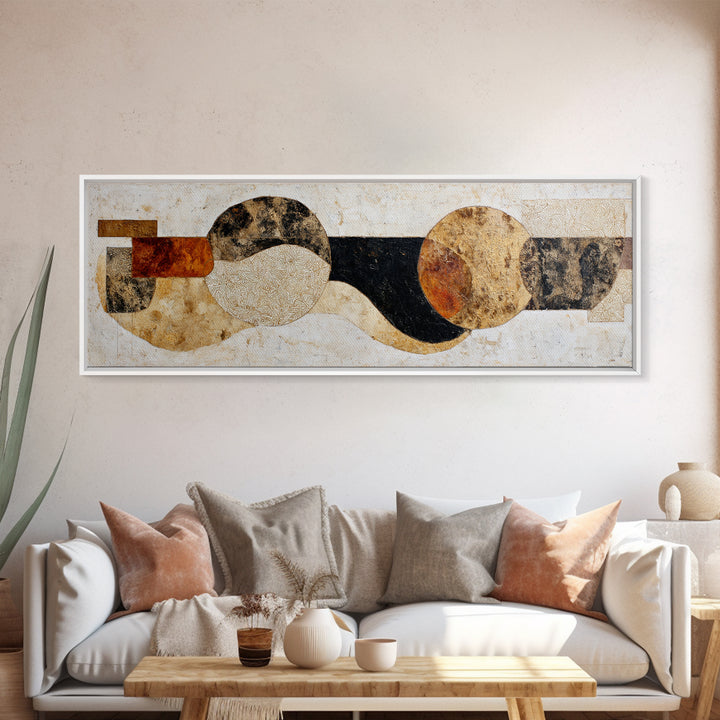 Lace Pattern Ivory Abstraction Framed Canvas Print, Wedding Art, Textured Painting, Living Room Decor, Abstract Art, Romance, WED-3x1-59