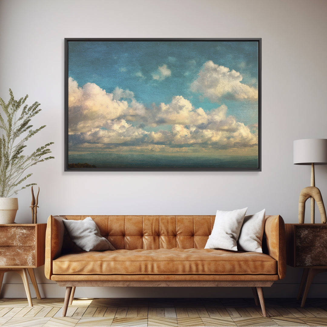 Blush Cloudscape with Dreamy Atmosphere Canvas Print, Wedding Art, Downloadable Art, Living Room Decor, Abstract Art, Romance, WED-3x2-43