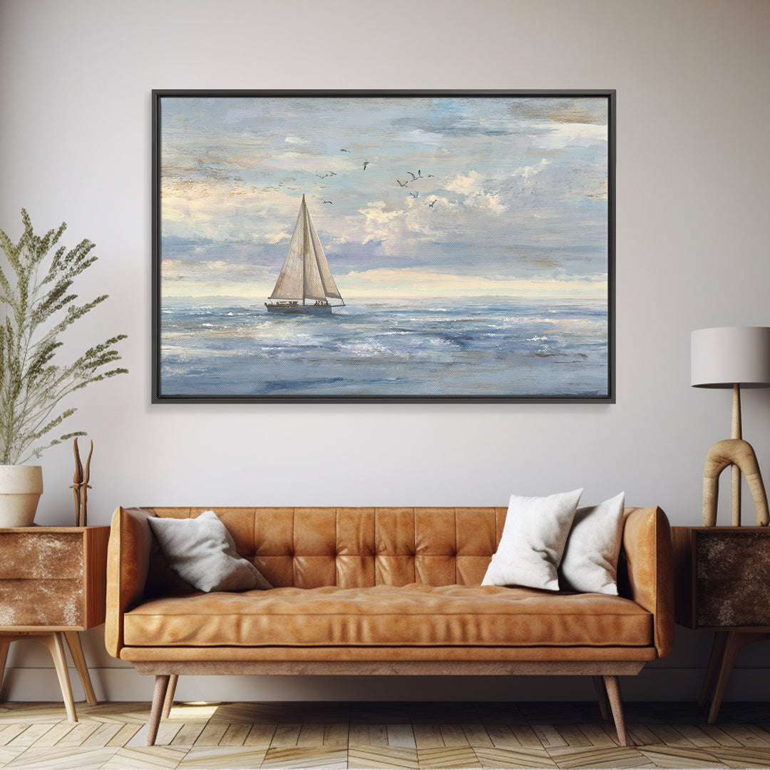 Honeymoon Coastal Sunset Framed Canvas Print, Wedding Art, Jewish Art, Living Room Decor, Romance, Personalized Wedding, WED-3x2-45