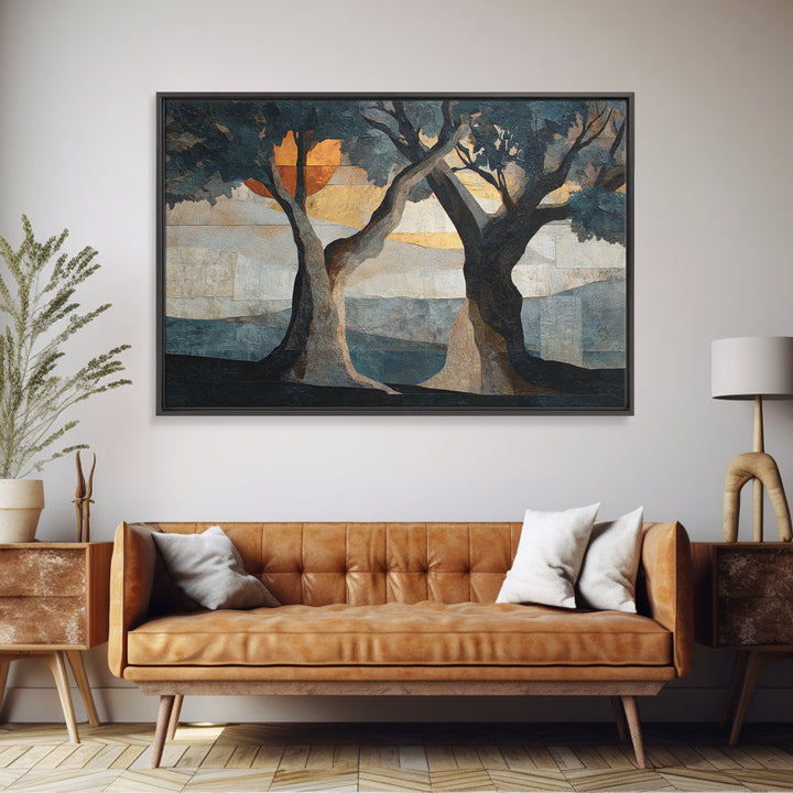 Two Swans Forming a Heart on Dark Canvas Print, Wedding Art, Custom Painting, Living Room Decor, Romance, Wedding Reception, WED-3x2-54