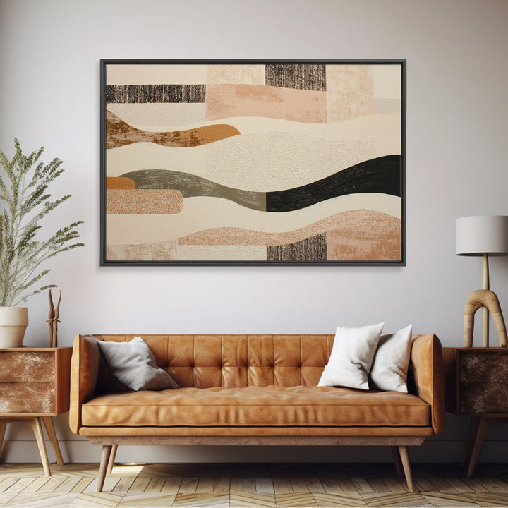 Lace Pattern Ivory Abstraction Framed Canvas Print, Wedding Art, Wedding Sign, Living Room Decor, Abstract Art, Romance, WED-3x2-71