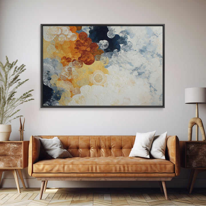 Lace Pattern Ivory Abstraction Framed Canvas Print, Wedding Art, Wedding Stationery, Living Room Decor, Abstract Art, Romance, WED-3x2-95