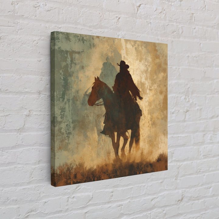 Buffalo Silhouette Beneath Enormous Sky Framed Canvas Print, Western Art, Original Art, Southwestern Decor, Fine Art, Frontier, WES-1x1-8