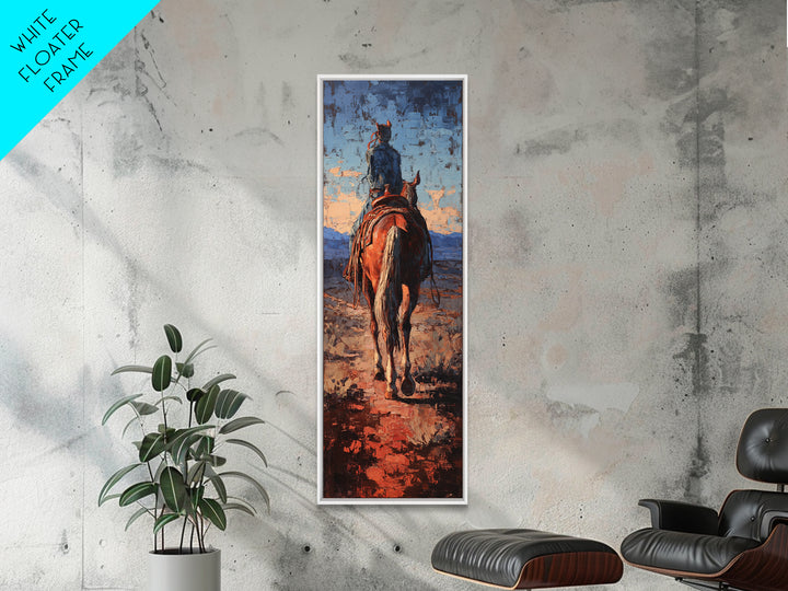 Cactus and Red Rock Canyon Landscape Canvas Print, Western Art, Western Prints, Southwestern Decor, Watercolor Art, Frontier, WES-1x3-41