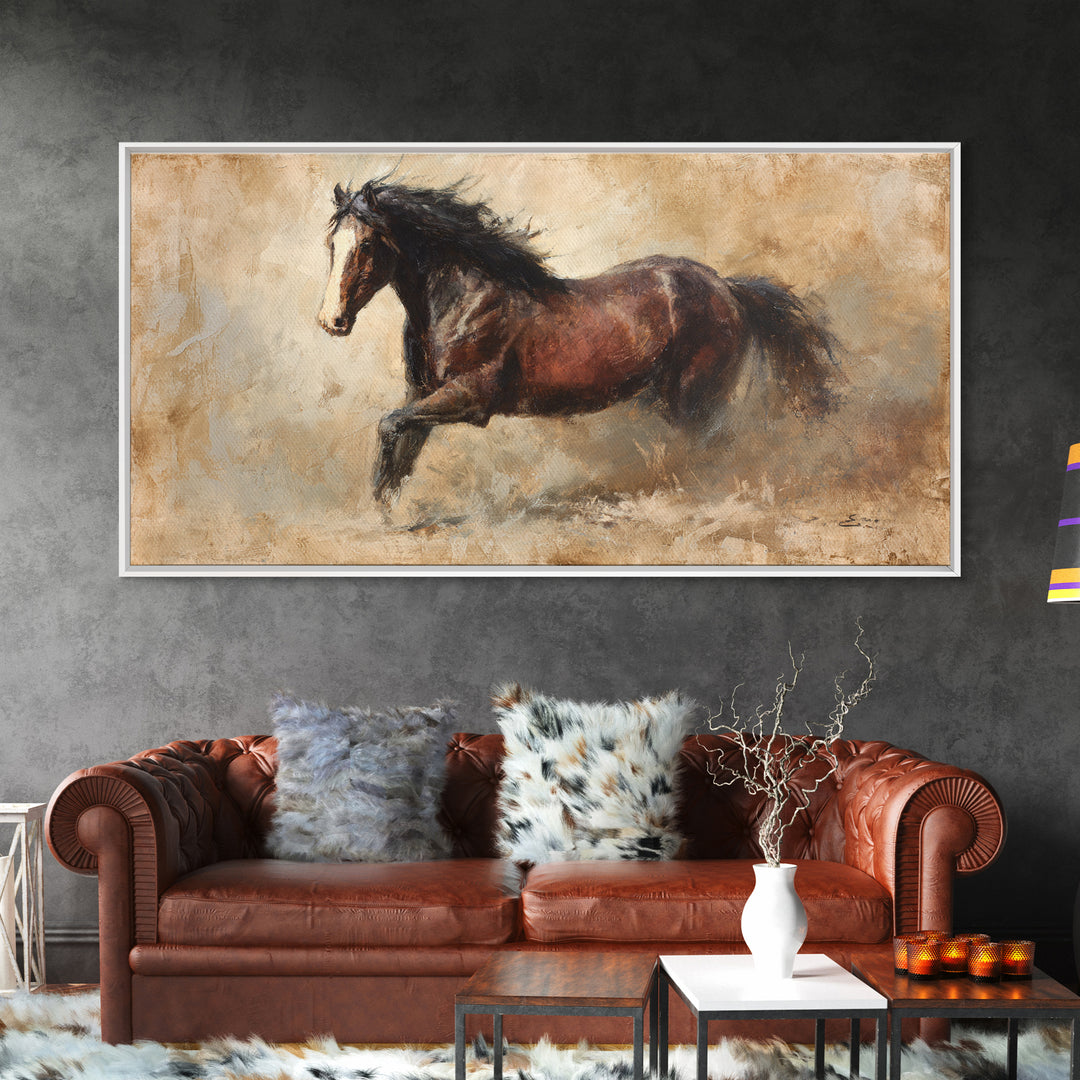 Wagon Wheel and Desert Sunset Framed Canvas Print, Western Art, Fine Art Print, Southwestern Decor, Fine Art, Frontier, WES-2x1-16