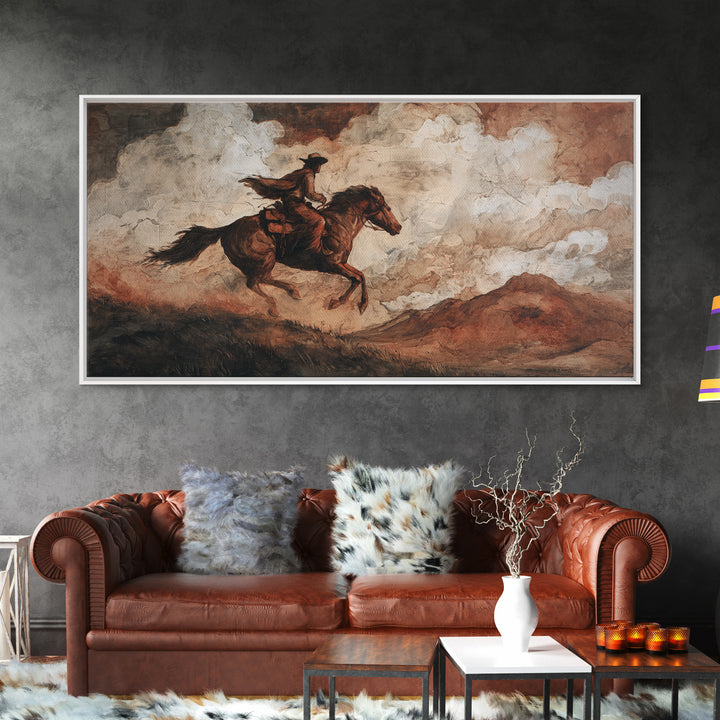 Eagle Flying Above Mountain Ridge Canvas Print, Western Art, Printable Art, Southwestern Decor, Frontier, Western Home Decor, WES-2x1-57