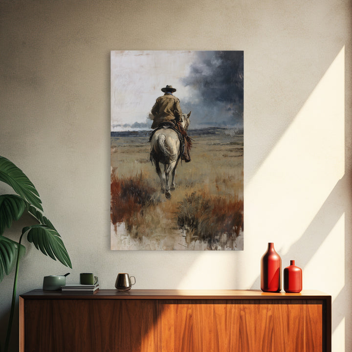 Train Crossing Western Plains Canvas Print, Western Art, Minimalist Wall Art, Southwestern Decor, Fine Art, Frontier, WES-2x3-79
