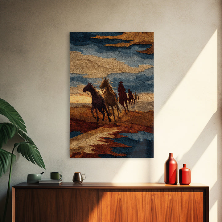 Southwestern Blanket Pattern Framed Canvas Print, Western Art, Digital Download Art, Southwestern Decor, Fine Art, Frontier, WES-2x3-97