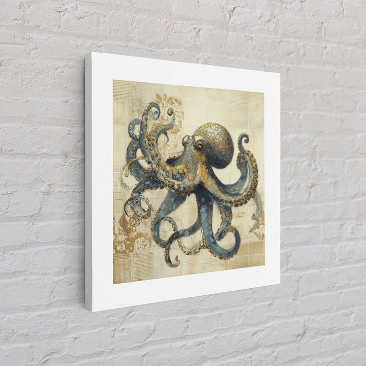 Octopus Conductor with Tiny Instruments Canvas Print, Whimsical Art, Dark Academia Decor, Living Room Decor, Fine Art, Wonder, WHI-1x1-18