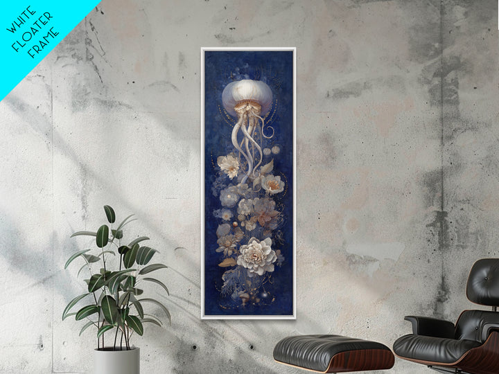 Octopus Conductor with Tiny Instruments Framed Canvas Print, Whimsical Art, Nursery Prints, Living Room Decor, Oil Painting, WHI-1x3-30