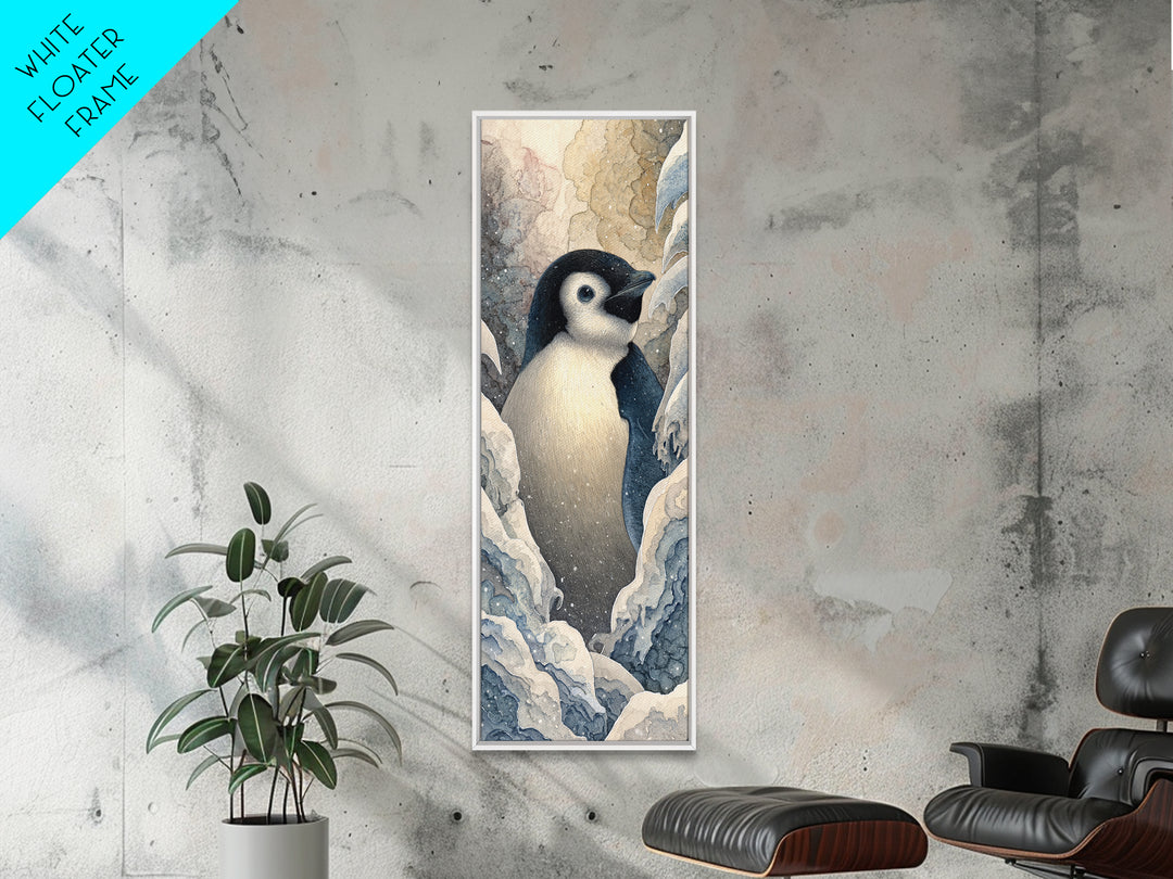 Penguin Holding a Lantern Canvas Print, Whimsical Art, Fine Art Print, Living Room Decor, Fine Art, Wonder, Prints, Digital Art, WHI-1x3-5
