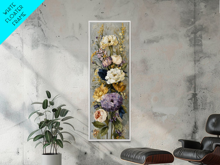 Magical Umbrella Raining Flowers Framed Canvas Print, Whimsical Art, Living Room Decor, Watercolor Art, Wonder, WHI-1x3-8