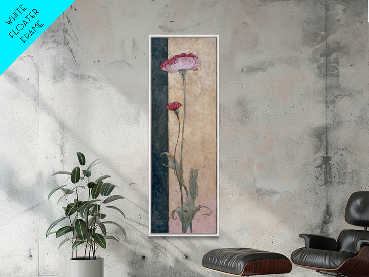 Robot Watering a Single Flower Canvas Print, Whimsical Art, Dark Academia Decor, Living Room Decor, Fine Art, Wonder, WHI-1x3-81