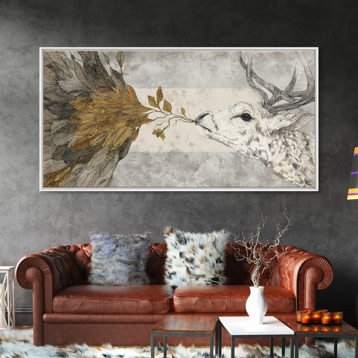 Bird Delivering a Tiny Love Letter Framed Canvas Print, Whimsical Art, Nursery Wall Art, Living Room Decor, Fine Art, Wonder, WHI-2x1-91