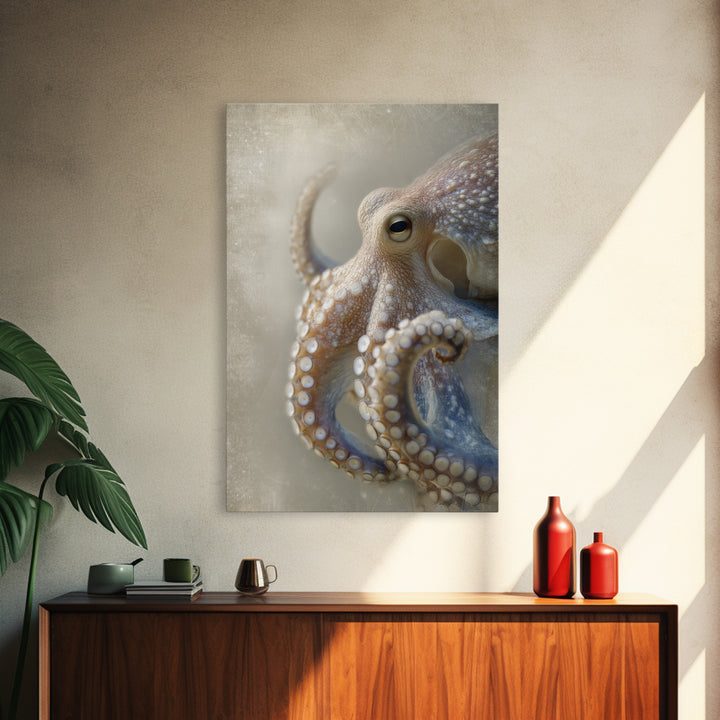 Octopus Conductor with Tiny Instruments Canvas Print, Whimsical Art, Prints, Living Room Decor, Fine Art, Wonder, Printable Art, WHI-2x3-50