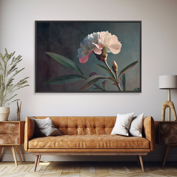 Robot Watering a Single Flower Canvas Print, Whimsical Art, Neutral Decor, Living Room Decor, Oil Painting, Wonder, Home Decor, WHI-3x2-73