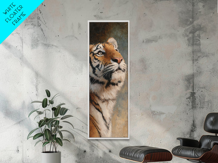 Tiger Portrait with Jungle Shadows Canvas Print, Wildlife Art, Bedroom Wall Art, Living Room Decor, Wild, Gallery Decor, WIL-1x3-41