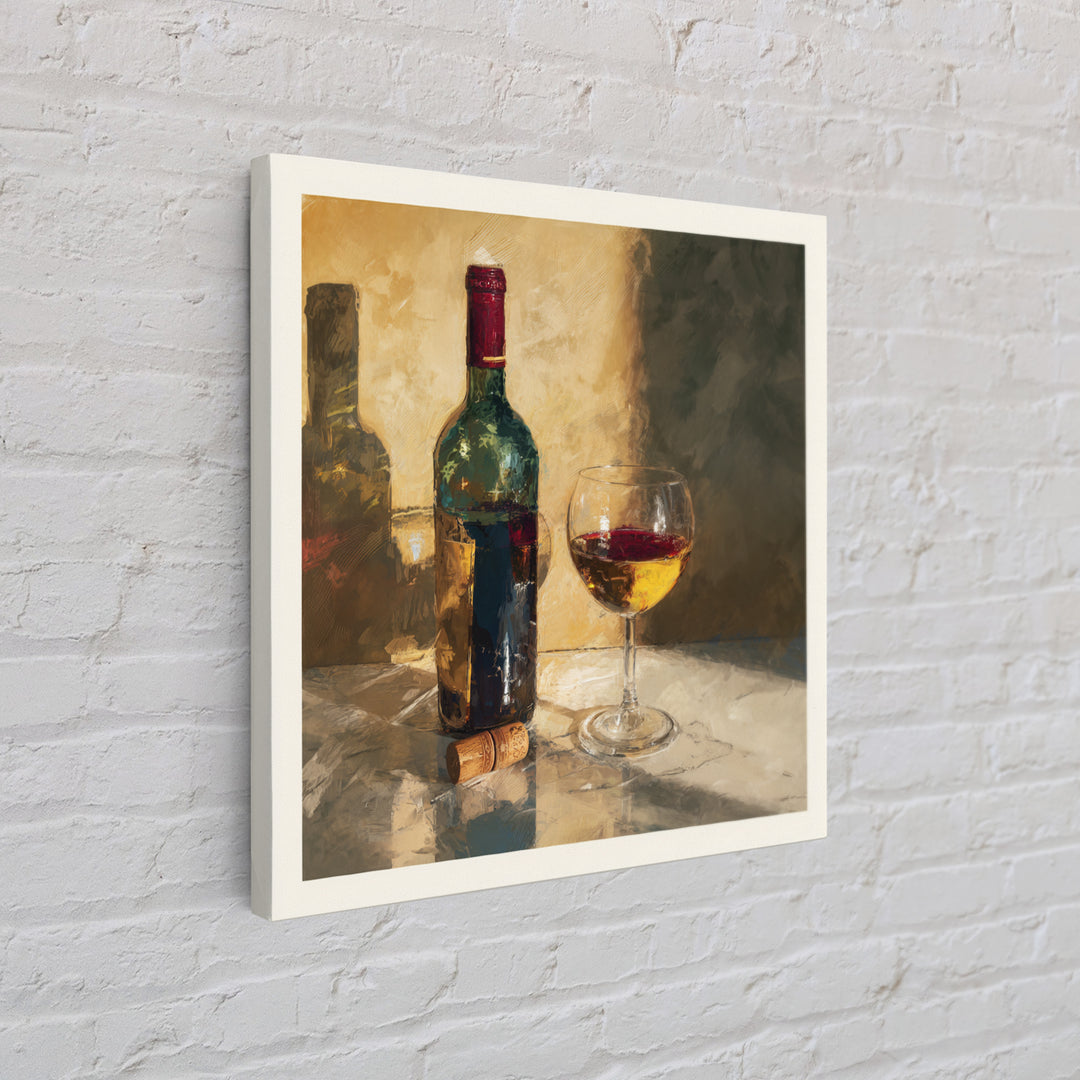 Wine Tasting Flight Rendered as Elegant Still Canvas Print, Winery Art, Gallery Wall Art, Winery Decor, Fine Art, Vineyard, WIN-1x1-10