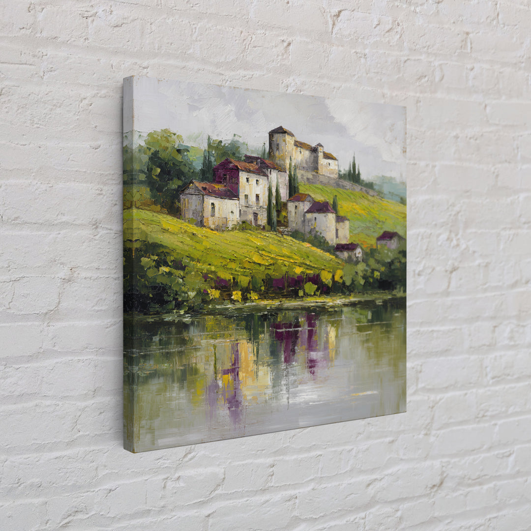 French Vineyard Hills Framed Canvas Print, Winery Art, Gallery Decor, Winery Decor, Fine Art, Vineyard, Wall Art, Home Decor, WIN-1x1-32