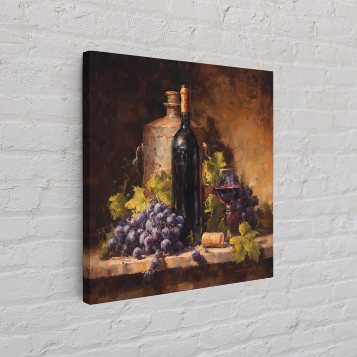 Tuscan Vineyard at Golden Hour Canvas Print, Winery Art, Statement Artwork, Winery Decor, Fine Art, Vineyard, Painting, WIN-1x1-75